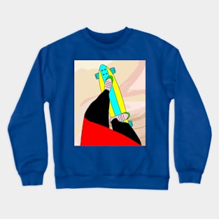 Retro Skateboarder Crewneck Sweatshirt